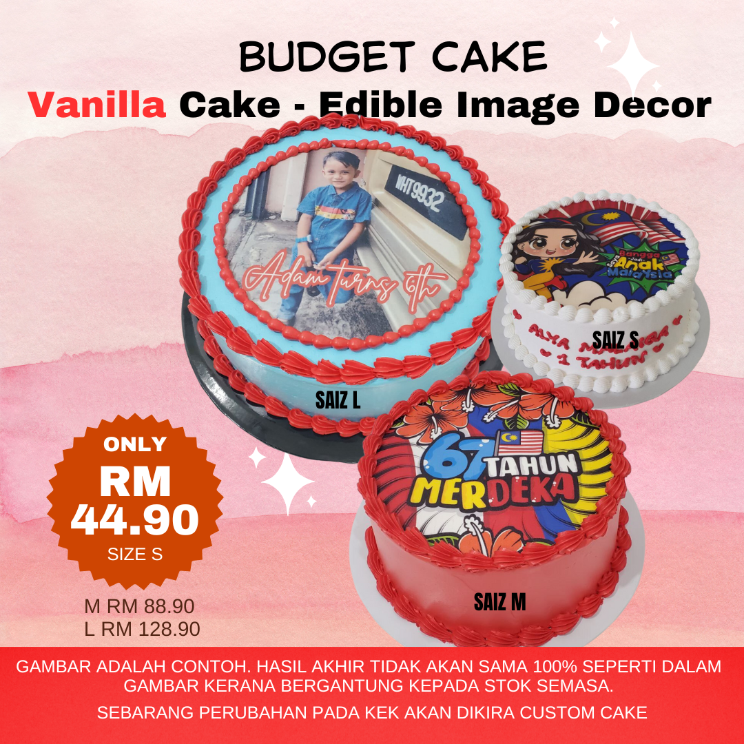 Sponge Budget Cake - Edible Image Decor