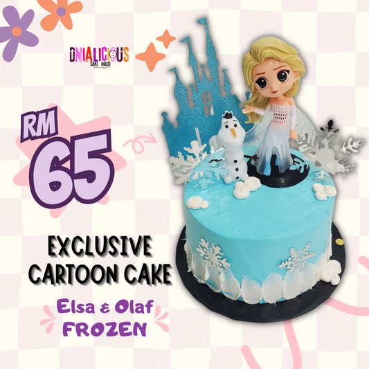 Exclusive Cartoon Cake - Elsa & Olaf Frozen