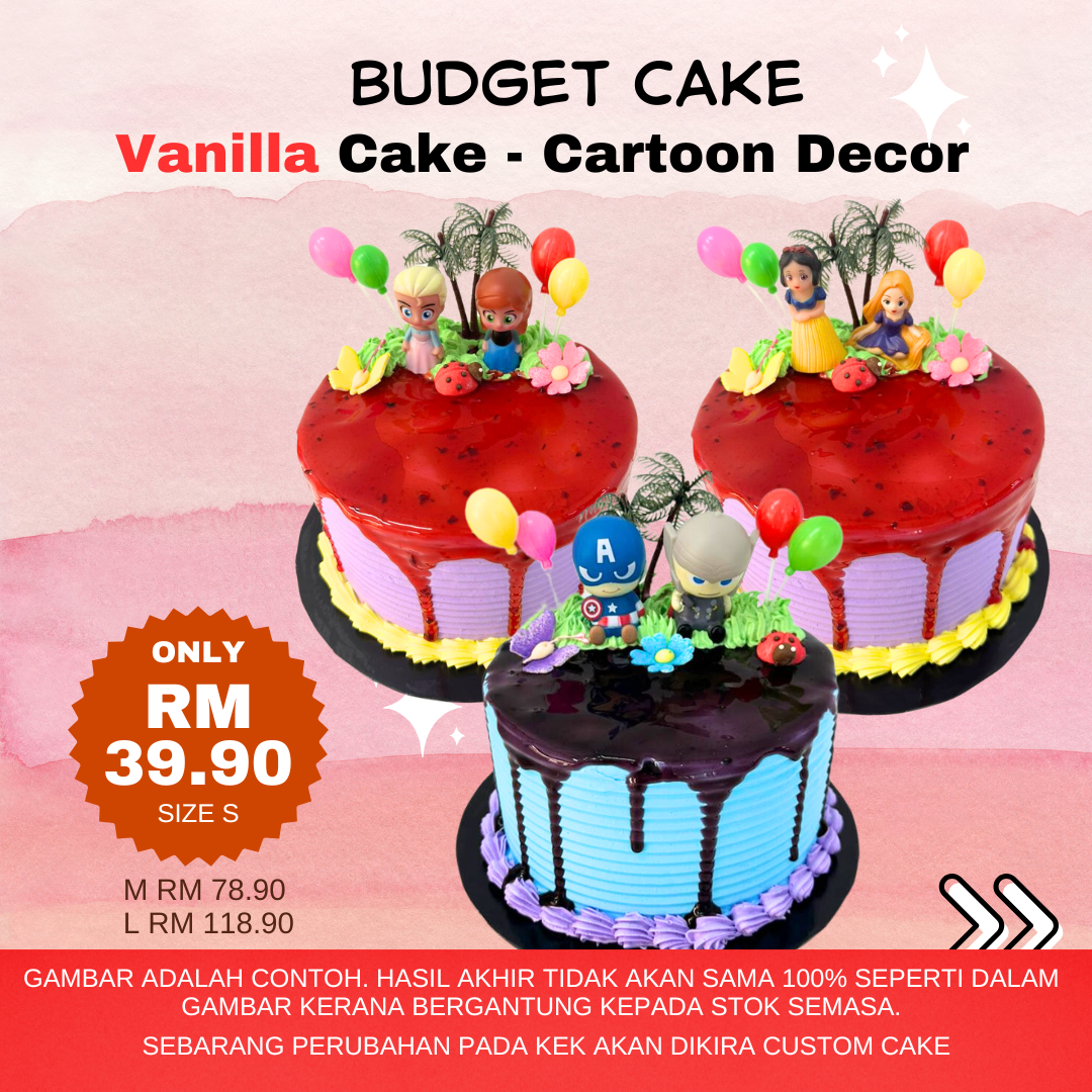 Sponge Budget Cake - Cartoon Decor