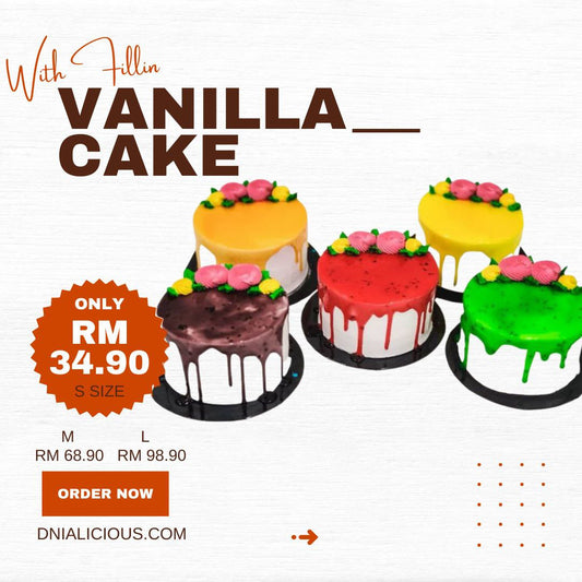 Sponge Vanilla Cake - With Fillin