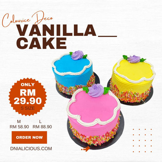 Sponge Vanilla Cake - Colourice Deco